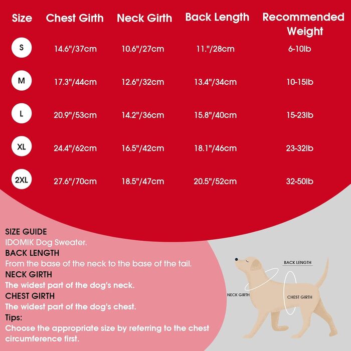 Святочний светр для собак IDOMIK з оленем та собакою, теплий в'язаний светр з отвором для шлейки, червоний, X-Large, для хлопчиків та дівчаток