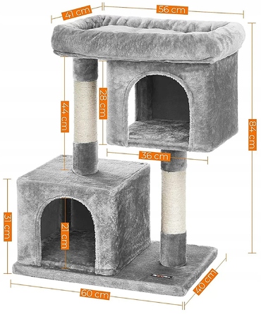 Низький когтеточка-лежак Feandrea, стовпчик для кігтів (61-100 см)