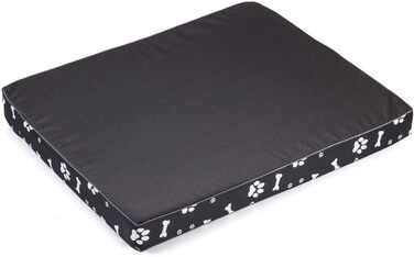Матрац для собак | XL 120x100x6 см | Собаче ліжко, крісло, матрац | Чорний з візерунком, Codura, легко миється | Для великих та маленьких собак