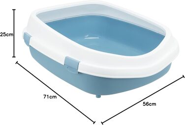 Торгівля TRIXIE Katzentoilette Primo XXL з бортиком блакитно-білий, великий лоток для котів