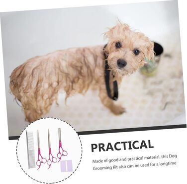Професійні вигнуті ножиці для грумінгу собак POPETPOP з нержавіючої сталі, закруглені кінчики для безпечного догляду за шерстю вдома та в салоні