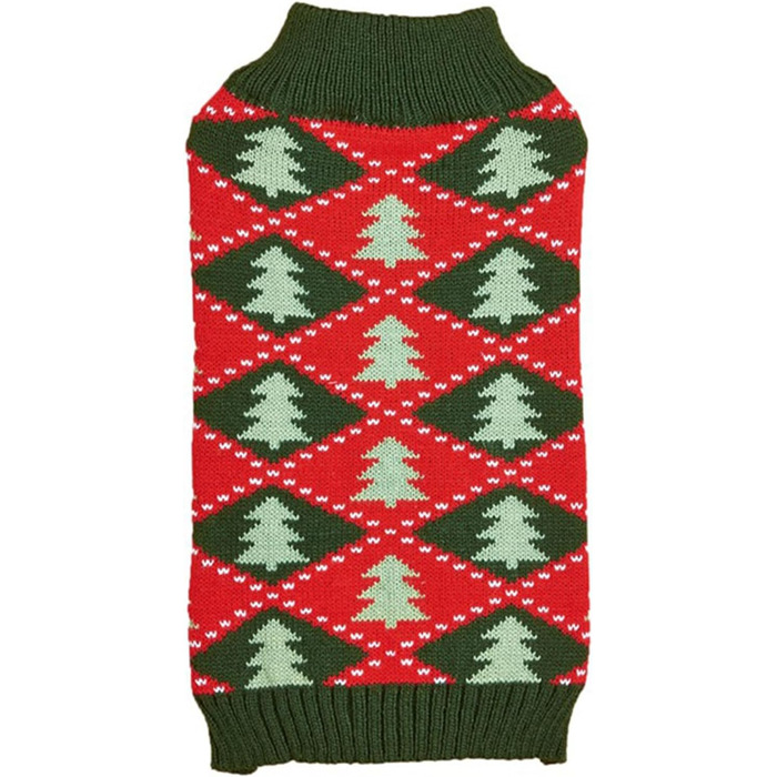 Світер для собак Jecikelon на Новий Рік, теплий зимовий светр для маленьких собак, одяг для цуценят, м'який, теплий, костюми для домашніх тварин, одяг для собак та котів з помпоном, розмір L, зелений в смужку