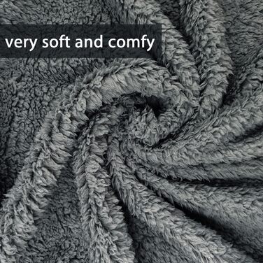 М'яка тепла флісова ковдра для собак та котів, 100 x 120 см, машинного прання (Сірий)