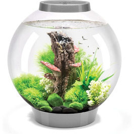 Декоративний акваріум biOrb CLASSIC 30 LED сріблястий, комплект з фільтром, LED-підсвіткою та керамічним ґрунтом, акрилове скло