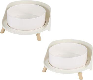 Миска для собак великих порід, керамічна, 1800 мл, біла