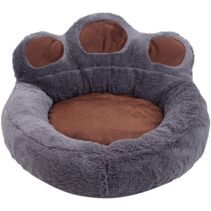 Крісло-лежанка для собак Bärentatze, знімний чохол, для дому та вулиці, миється, подушка для собак, котів, лежанка для собак, корзина для собак, гніздо для котів, лежанка для собак, м'яка, розмір M: 68x62 см, сірий колір