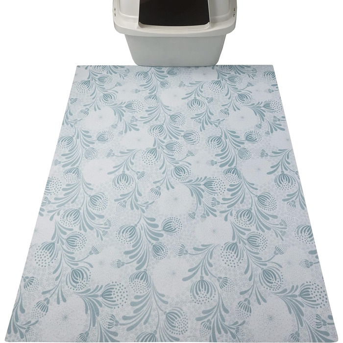 Drymate Оригінальний килимок для котячого туалету, поглинає бруд, захищає підлогу, стійкий до сечі, можна прати в машині, м'який для лапок котів, здатний поглинати вологу, водонепроникний (виготовлено в США, з перероблених матеріалів), 1 шт. (упаковка 1 ш