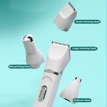 Машинка для стрижки собак Asixxsix з 4 лезами, тиха, безпечна, багатофункціональна, набір для грумінгу, бездротова