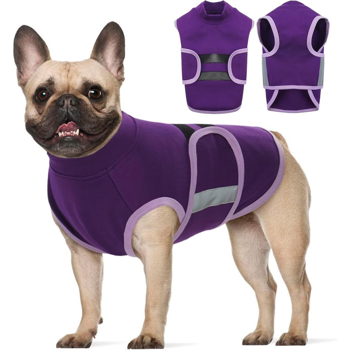 Заспокійливий жилет для собак IECOii від тривоги, фіолетовий, L (обхват грудей 62-75 см)