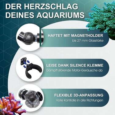 Пропелерна помпа TUNZE Turbelle Stream 6255 eco для морського акваріума, з магнітним кріпленням, тиха, регульована течія, для скла до 27 мм
