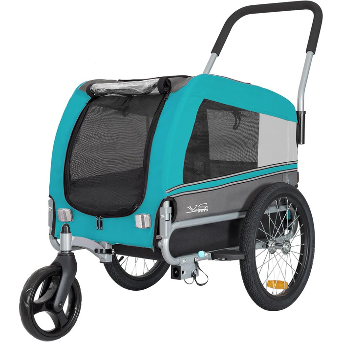Універсальний візок-перевозник для собак Tiggo VS Pets Medium, 2в1: візок та велосипедний причіп, блакитний