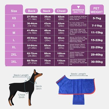 Рушник для собак PETCUTE з мікрофібри, швидковисихаючий, з застібкою-липучкою, для середніх та великих собак, червоний, 2XL