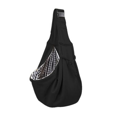 Сумка-переноска для собак та котів, чорна, для прогулянок та подорожей, з регульованим ременем