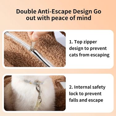 Транспортна сумка для котів та собак | Водонепроникна, м'яка переноска | З безпечним кріпленням на ремені | Для маленьких та середніх порід | Колір: коричневий