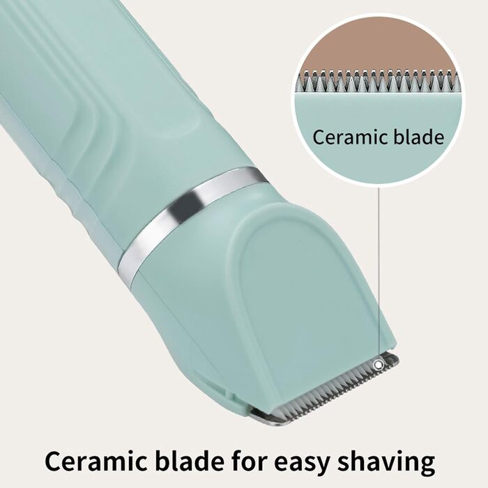 Електрична машинка для грумінгу собак та котів 4-в-1, набір для догляду за шерстю, зелена