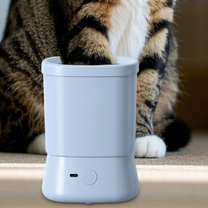 Очищувач лап для собак - портативний інструмент для миття лап, 2 швидкості, аксесуар для ванни, блакитний