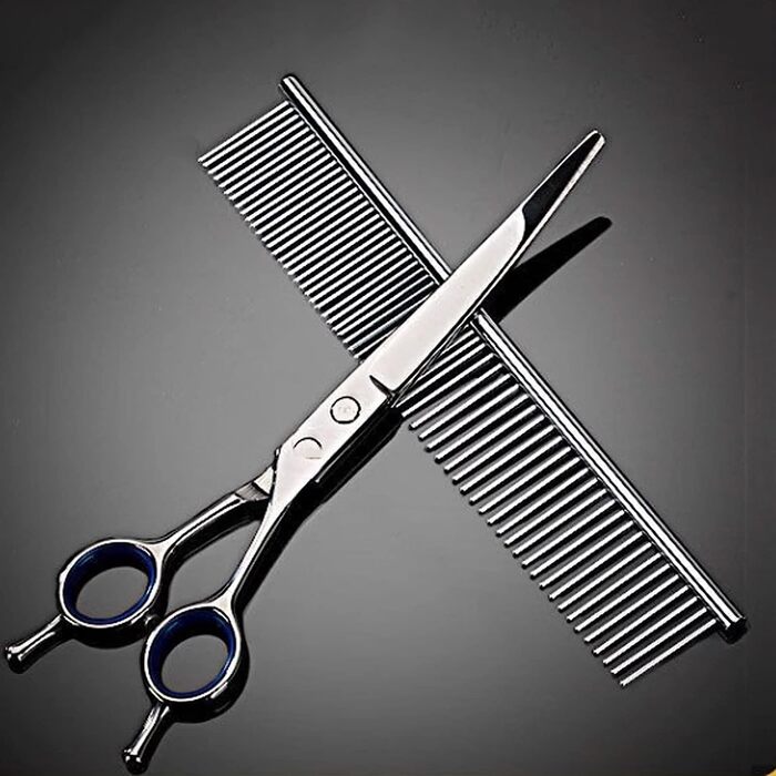 Набір ножиць для грумінгу собак та котів зі сталі, професійний
