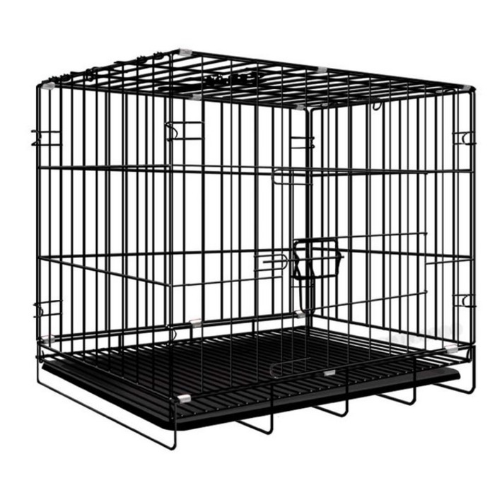 Складана металева клітка-вольєр для малих собак, котів та кроликів, 50 x 35 x 42 см