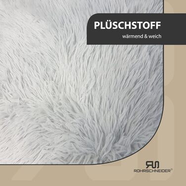 Кругла лежанка для собак Rohrschneider Donut | з набором пакетів для збору відходів | М'яке собаче ліжко для великих собак | Лежанка для собак великого розміру, діаметр 100 см, розмір L, миється | Корзина для тварин, м'яке ліжко | Розмір L, Ø 100 см, 100 