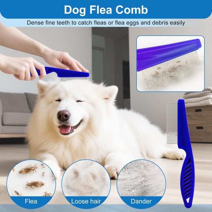 Щітка для грумінгу собак з довгим волоссям, вичісуюча щітка для золотистих пуделів, вичісуюча щітка для собак, довгі голки, розпушувач для собак (великий, вигнута)