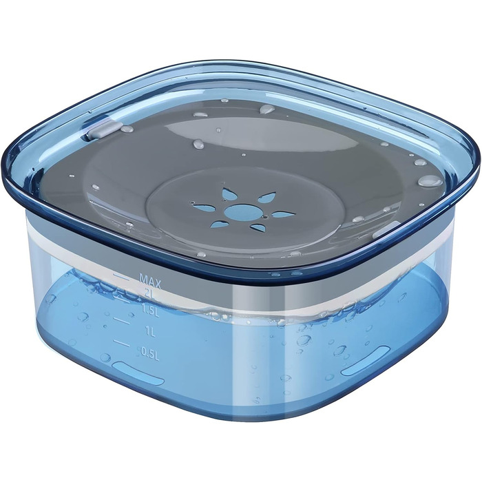Миска для собак PETTOM, 3L, анти-сальна, проти протікання, для дому та вулиці (блакитна)