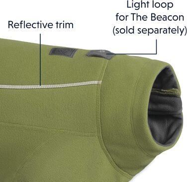 Куртка для собак RUFFWEAR Climate Changer, теплий флісовий плащ із поліестеровими рукавами для холодної погоди, зелений, XXS