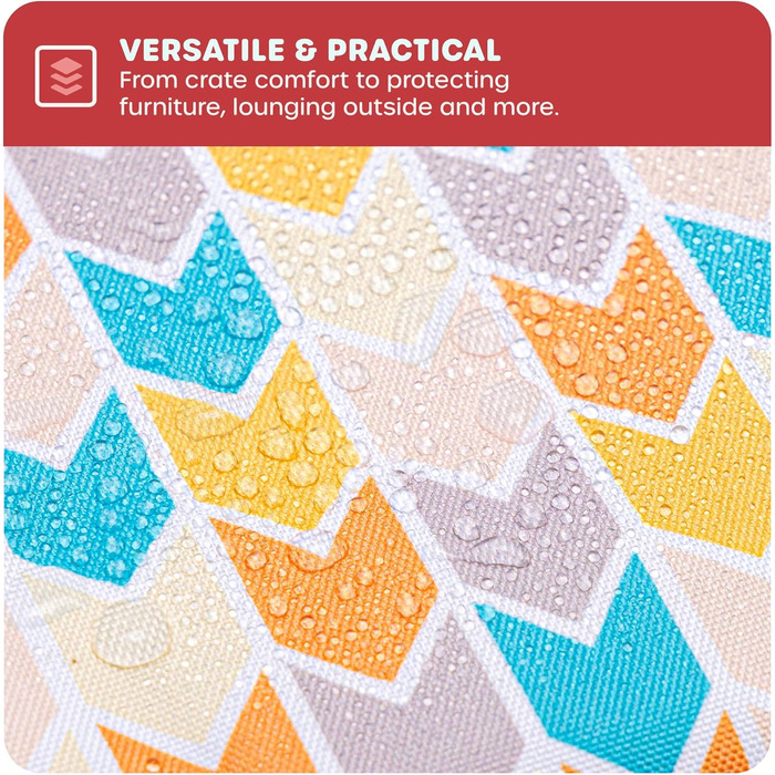 Підкладка для переноски для собак Downtown Pet Supply, 73,7 x 50,8 см, водовідштовхувальна, Ripstop Nylon, міцна та придатна для прання в машині, розмір M (Chevron, L 3 x B 3 x H 3 см)