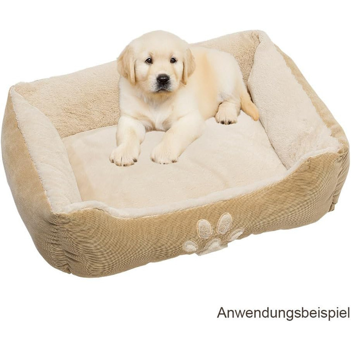 М'яке ліжко для собак та котів, бежеве, 60x50 см