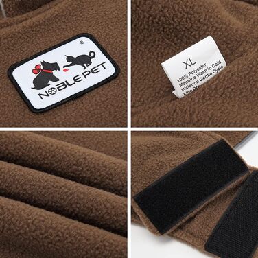 Зимовий пуловер для собак Polar Fleece, теплий, бавовняний, для собак (L, Коричневий)