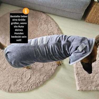 Преміум халат для собак - великі породи (XXL) - м'який та придатний для прання при 40°C - для зими та літа