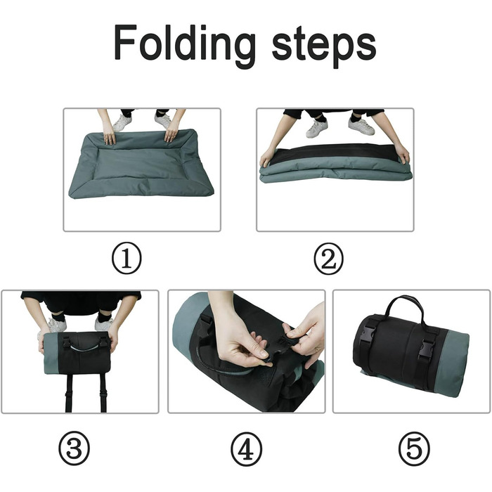 Переносна лежанка для собак та котів, 86x58 см, сіра. Зручна, тепла, для подорожей та дому