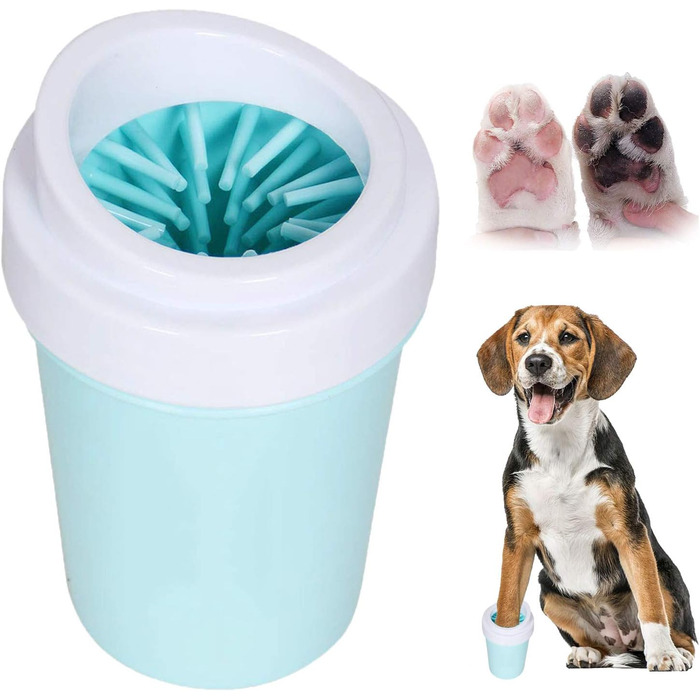 Очищувач лап для домашніх тварин Bealy – легко розібрати та встановити, щітка для лап собак Petite Bluegreen