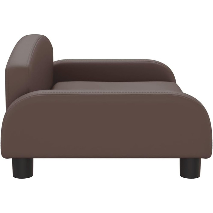 Ліжко для собак та котів з екошкіри, 70x45x30 см, коричневе - зручне, водонепроникне та довговічне