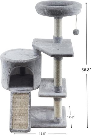 Дряпка для котів MIAO PAW 11Cat, сіра, сизаль