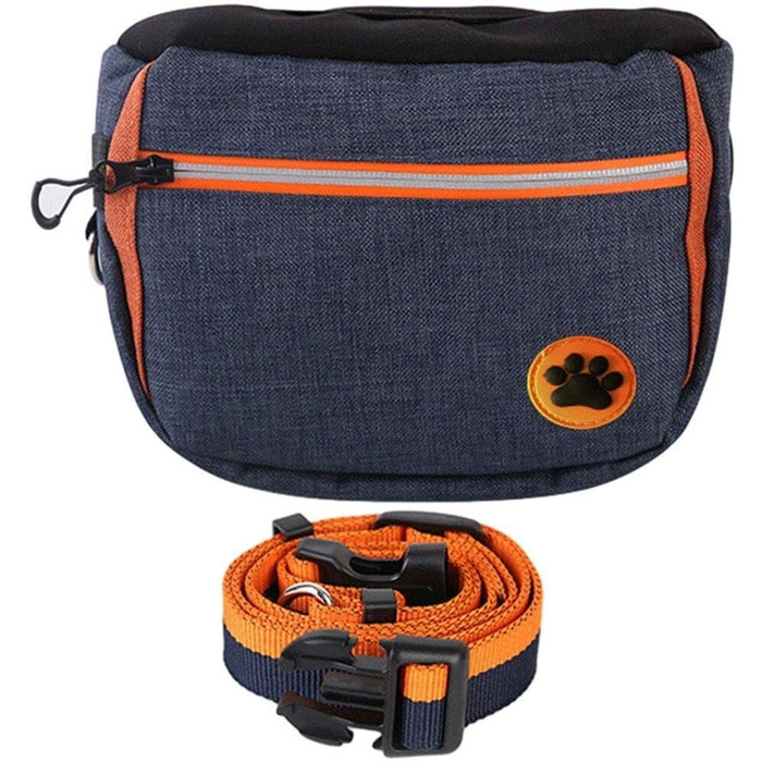 Сумка для собак Lpitoy, сумка для дресирування собак, сумка для прогулянок з регульованим поясом, для собак і цуценят, блакитна