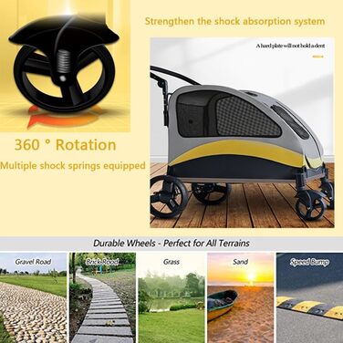 Візок для собак та котів 2-в-1 Boxer SmartSpace Concept: великий об'єм, матеріал Oxford 600D, вантажопідйомність до 60 кг