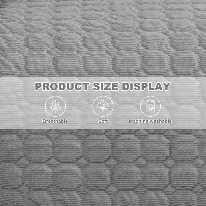 Чохли для дивану LiveGo для домашніх тварин, килимки для лежанок собак, знімні, м'які, сірого кольору (90x90x12 см)