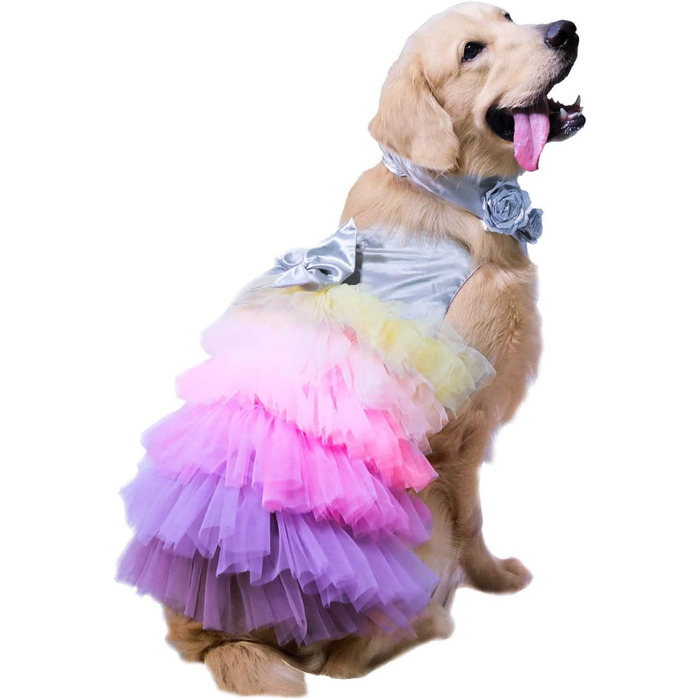 Одяг для собак з красивим бантиком, одяг для маленьких та великих собак та котів, розмір M, багатокольоровий