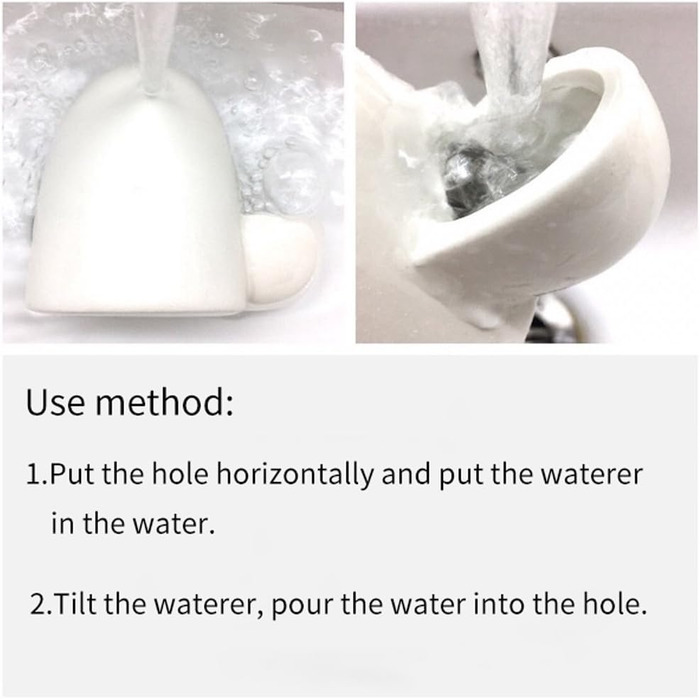 Автоматична годівниця для води з кераміки Dahey для маленьких тварин: миші, хом'яки, їжачки, шиншили, єноти, морські свинки (227 мл)