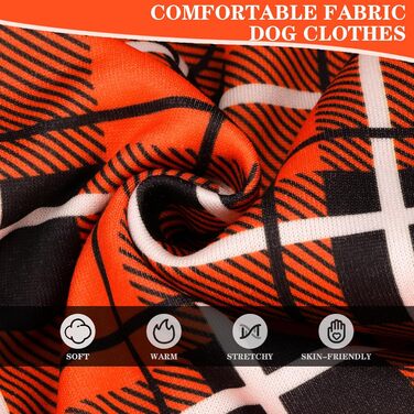 Пуловер з капюшоном для собак EXPAWLORER у клітинку, британський стиль, теплий собачий пуловер з отвором для повідка, одяг для пітбулів, зимова куртка для всіх порід, цуценят, дівчаток, хлопчиків, котів, Рожевий (XX-Large, Помаранчевий/Західний (Sunset Ch