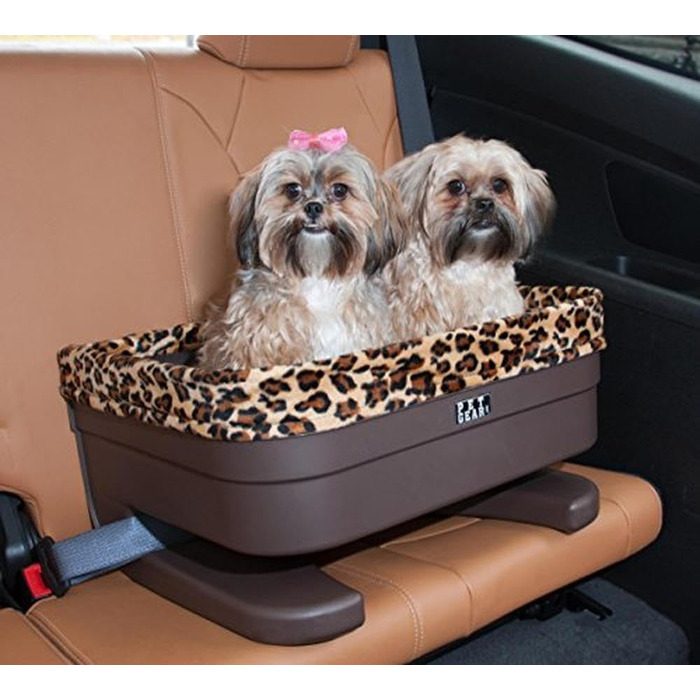 Автокрісло для собак Pet Gear Lookout Booster з м'якою подушкою та ременем безпеки, швидке встановлення без інструментів