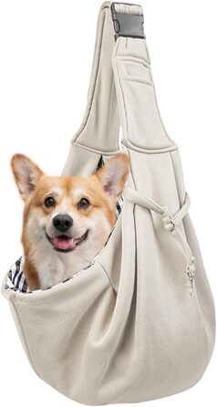 Сумка-переноска для собак та котів - зручна переноска для тварин, регульовані ремені, легке аксесуар для прогулянок та активного відпочинку, бежева