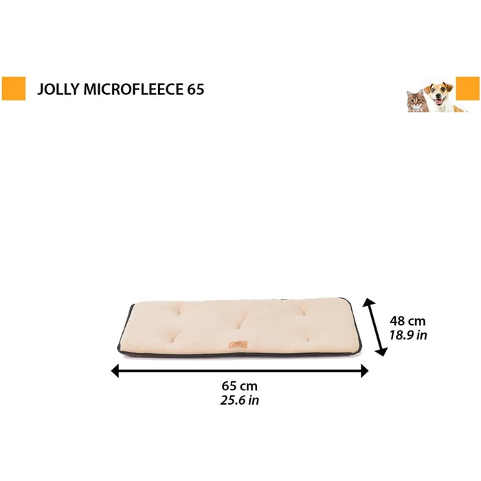 Килимок для собак Ferplast, лежанка-софа, середній розмір, 65 x 48 x 3,5 см, чорний, з мікрофлісу, водонепроникний, миється