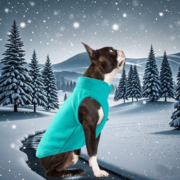 Тепла жилетка для собак з флісу, зручна та стильна, для середніх котів та собак (зелена L)