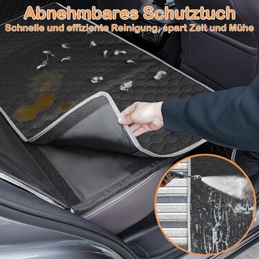 Водонепроникний килимок для собак у машину Taygeer з жорсткою основою, 127x156 см, чорний