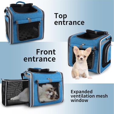 Велосипедний кошик для собак | Переноска для тварин на велосипед - рюкзак з вентиляцією, регульована переноска для прогулянок та подорожей