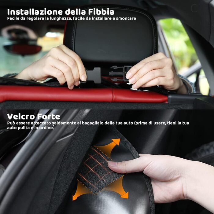 Захисний килимок у багажник для автомобіля, чорний, універсальний, з боковим захистом, для перевезення кормів для тварин