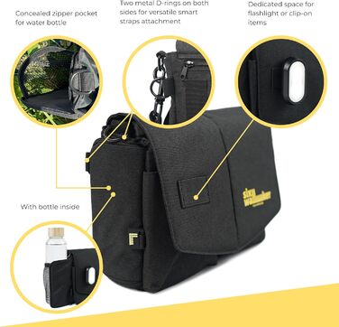 Leckerlibeutel для собак Arrivly SixWalker з магнітним закриттям: практичний фідер для тренувань, універсальна сумка для ласощів з винімною кишенєю (чорний)