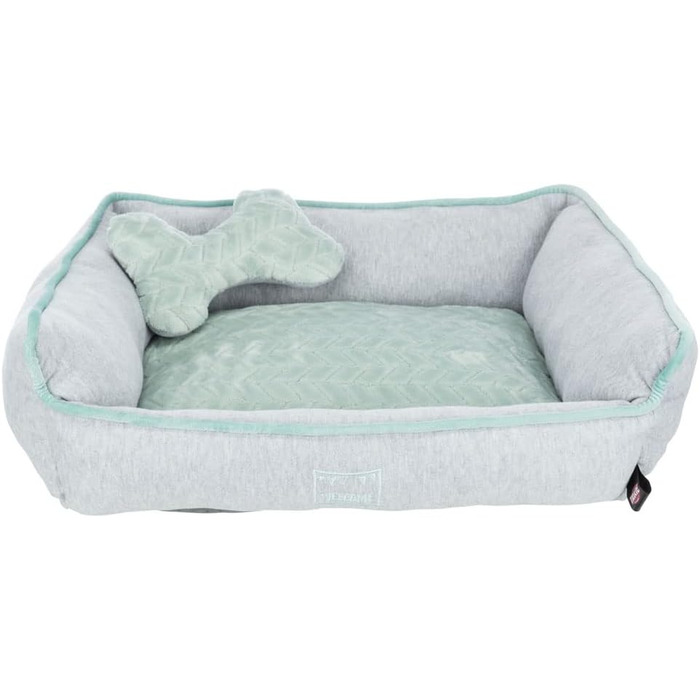 Ліжко для собак TRIXIE Junior 50x40 см сірий/м'ятний - м'яке міні-ліжко для цуценят, кошик для маленьких собак, з неслизьким покриттям