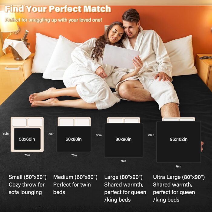 Водонепроникний плед для собак та котів, чорний, 203 x 152 см